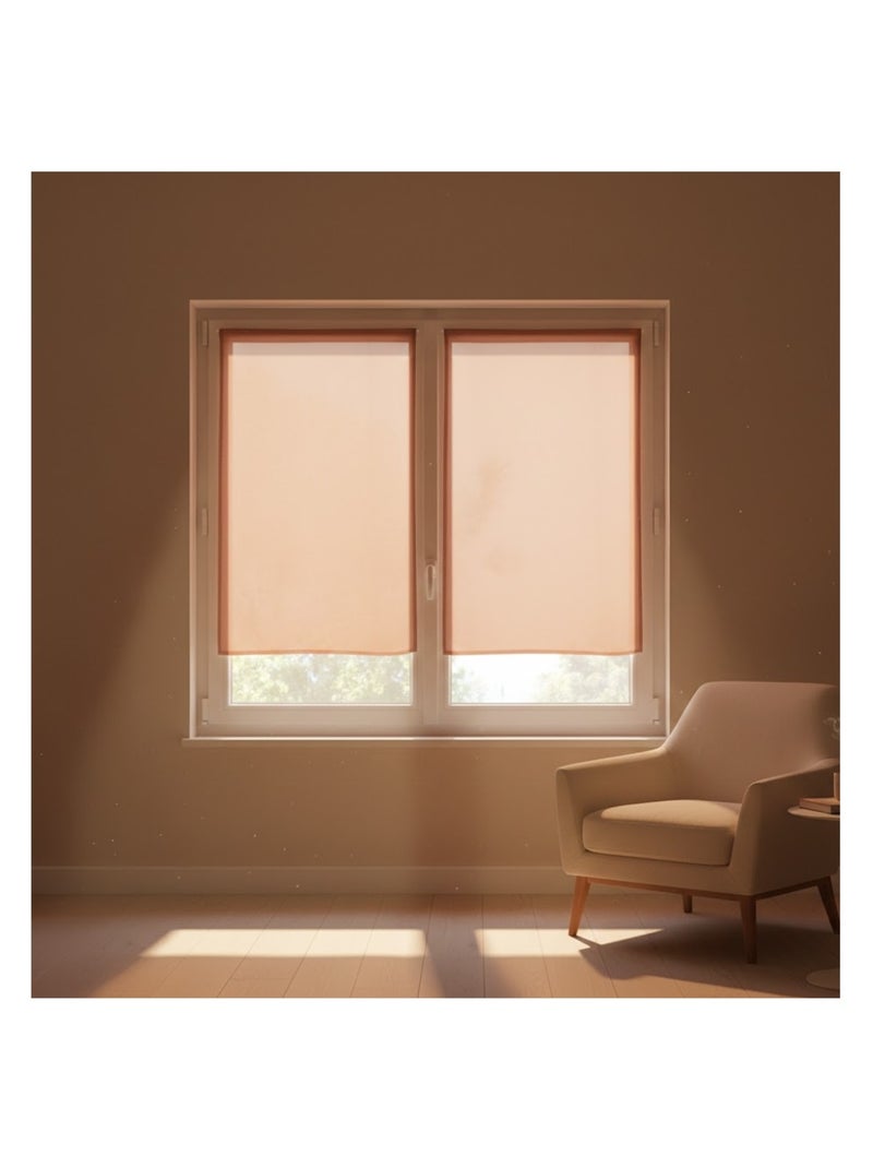Paire de Rideaux voile uni Brise bise Terracotta - Kiabi