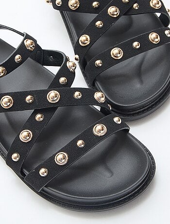 Paire de sandales à plateforme avec brides clous