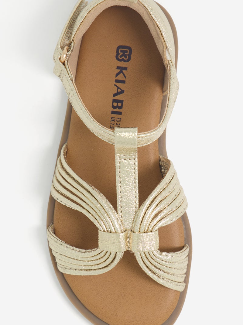 Paire de sandales à scratchs Jaune - Kiabi