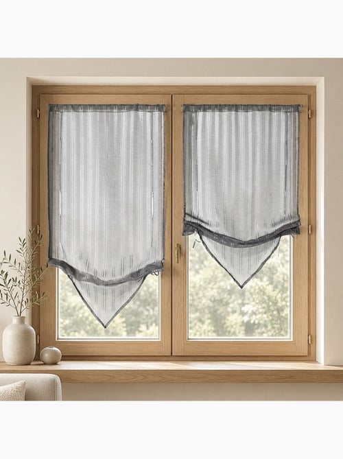 Paire de stores voilages à pointes avec fils lurex - Kiabi Paire de stores voilages à pointes avec fils lurex - Kiabi