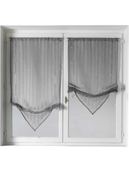 Paire de stores voilages à pointes avec fils lurex - Kiabi Paire de stores voilages à pointes avec fils lurex - Kiabi