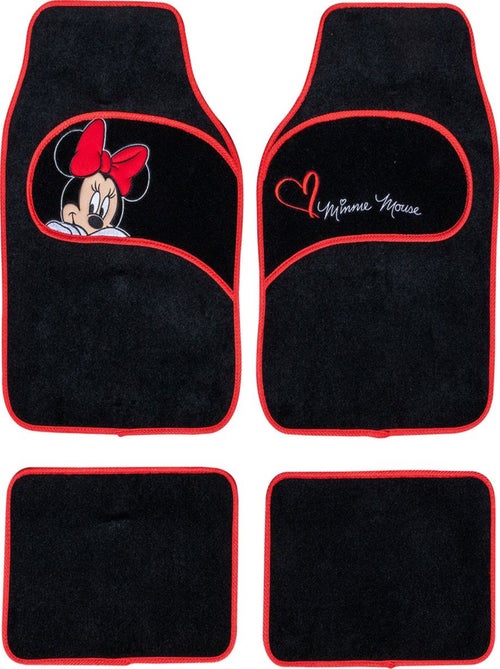 Paire de tapis de voiture Minnie Mouse, en PVC, universels - Kiabi