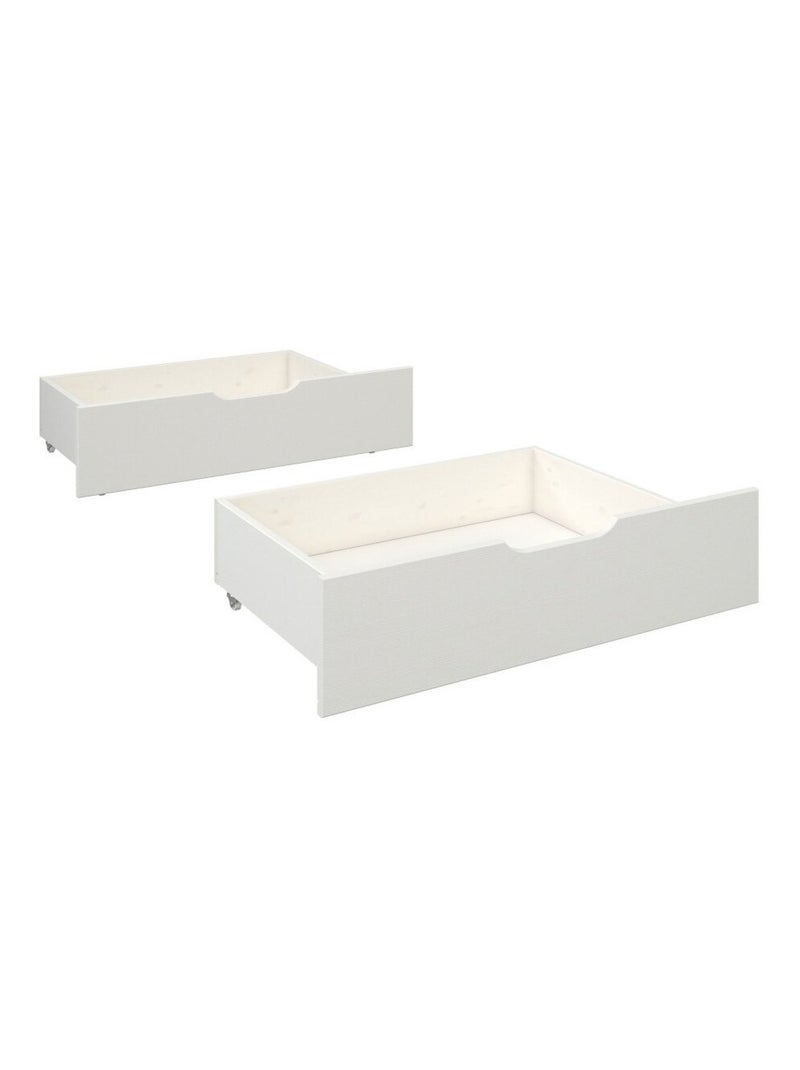 Paire de tiroirs pin  ARTHUR Blanc - Kiabi