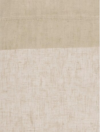 Paire de vitrage en lin avec finition soignée point clair