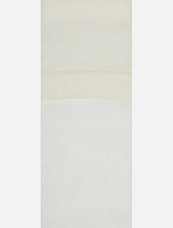 Paire de vitrage en lin avec finition soignée point clair