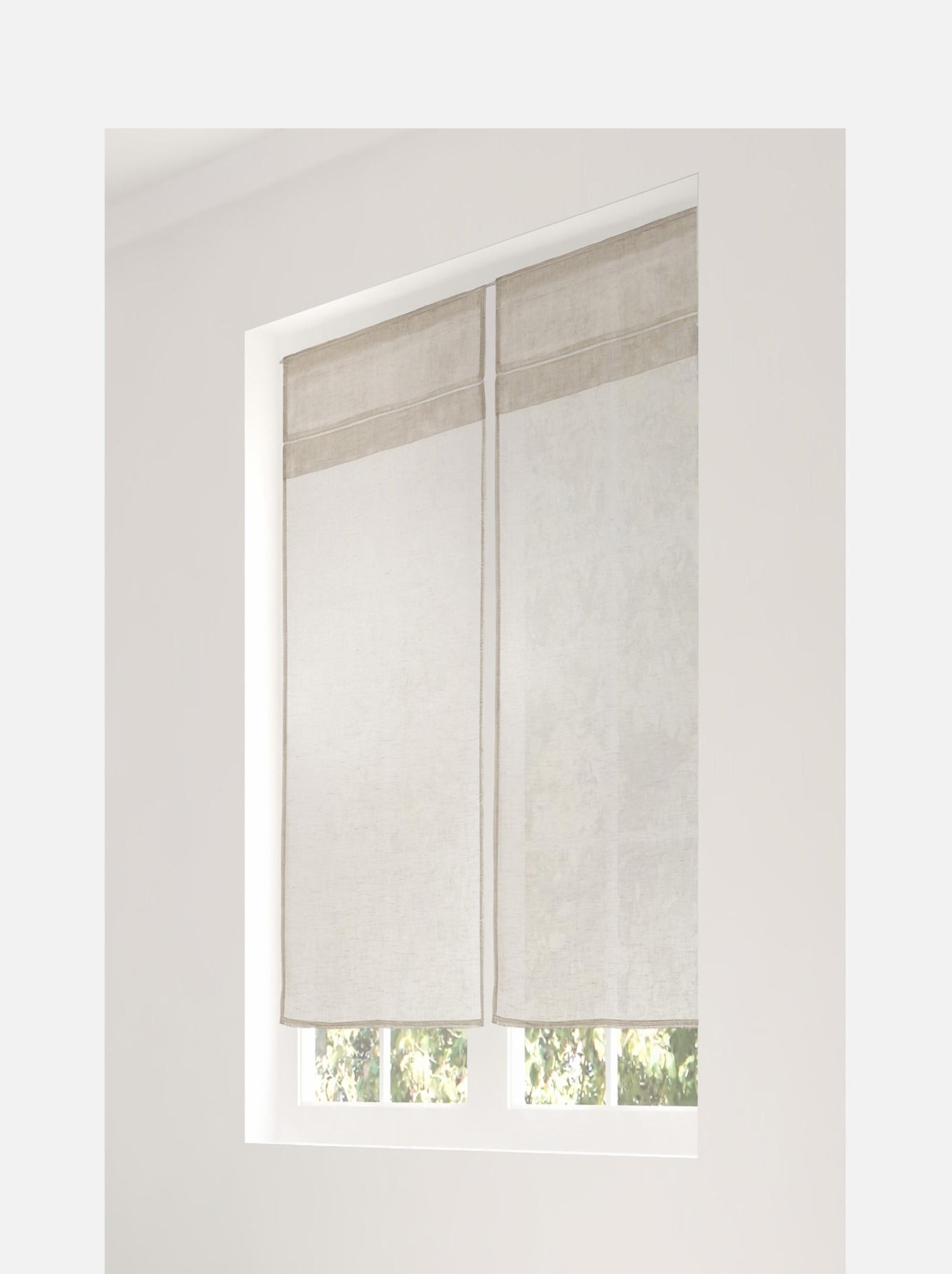 Paire De Voilages LINDER Jeanne - Tissage Poly-Lin Noir, Dimensions 60x160 Cm, Style Berbère Élégant, Fabriqué En France - 2