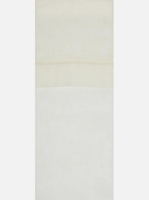 Paire de vitrage en lin avec finition soignée point clair - Kiabi