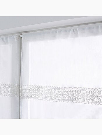 Paire de vitrages doits et galon macramé