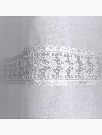 Paire de vitrages doits et galon macramé