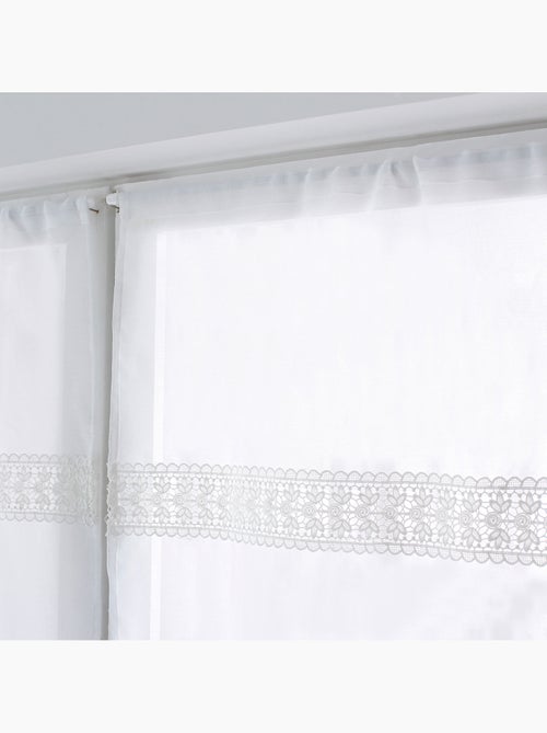 Paire de vitrages doits et galon macramé - Kiabi