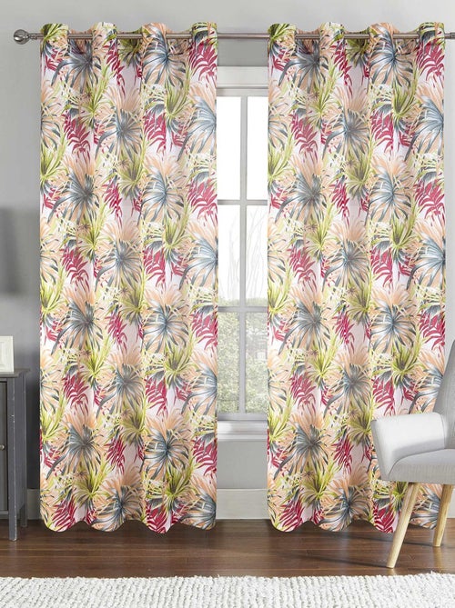 Paire de voilage au style tropical - Kiabi