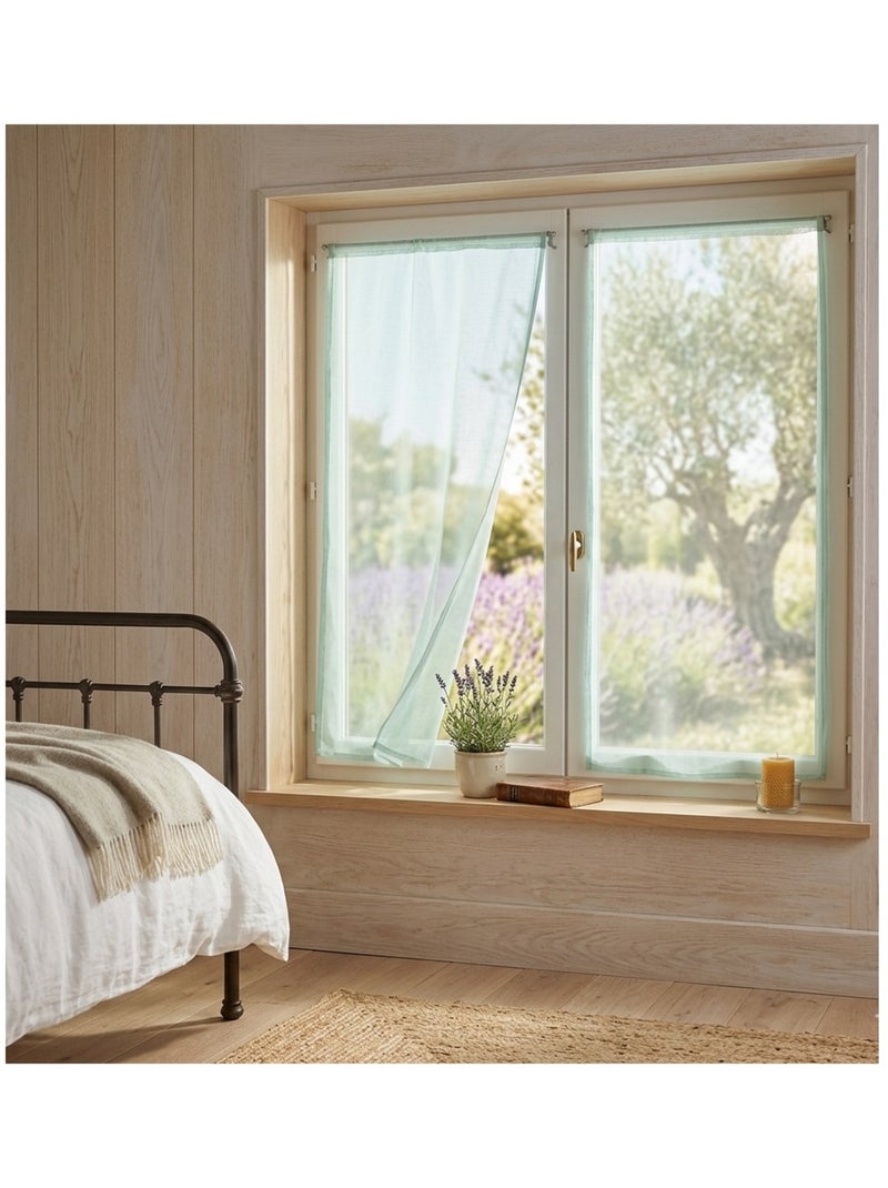 Paire de voilage Collection Sandro Vert menthe - Kiabi