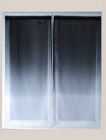 Paire de voilage en étamine imprimée dégradée