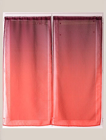 Paire de voilage en étamine imprimée dégradée