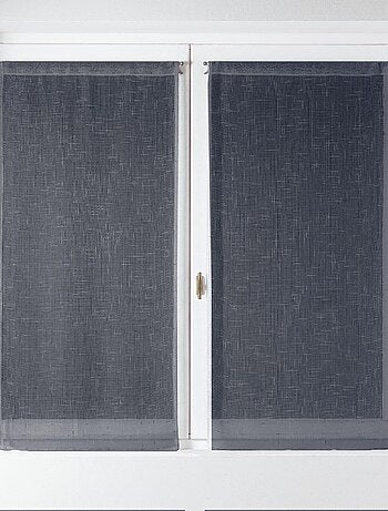 Paire de voilage en étamine unie et fantaisie