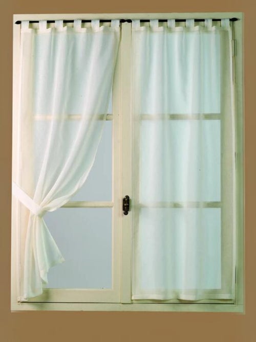 Paire de voilage en Étamine Unie - Kiabi