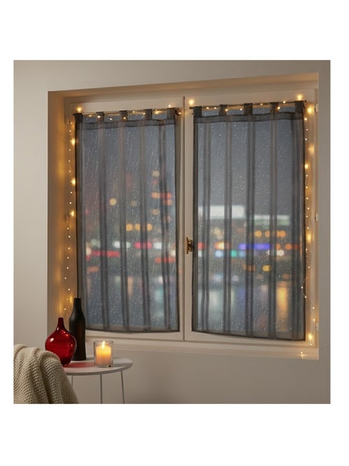 Paire de voilage rayures Bandas Jacquard - Kiabi