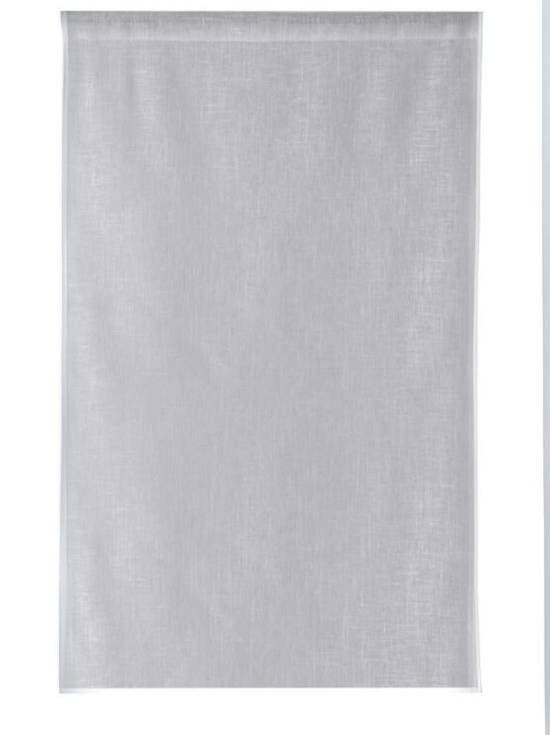 Paire de Voilages " - Effet Lin" Blanc - Kiabi