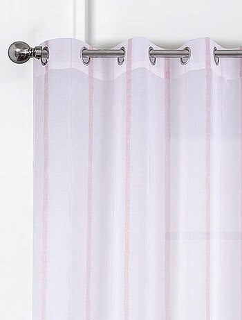 Paire de voilages à bandes verticales brillantes