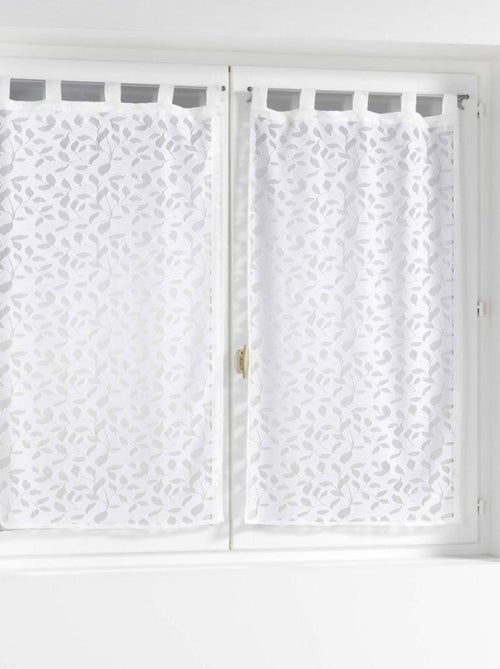 Paire de voilages à passants 60x120 maille Manon - Kiabi