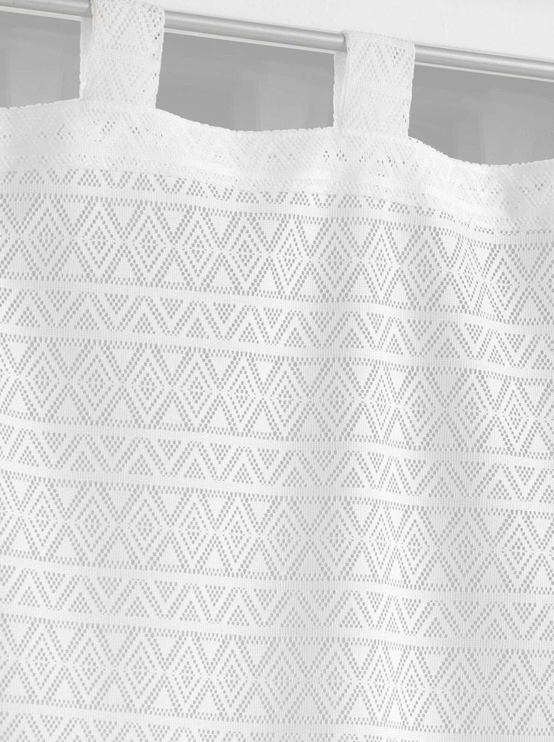 Paire de voilages à passants Blanc - Kiabi