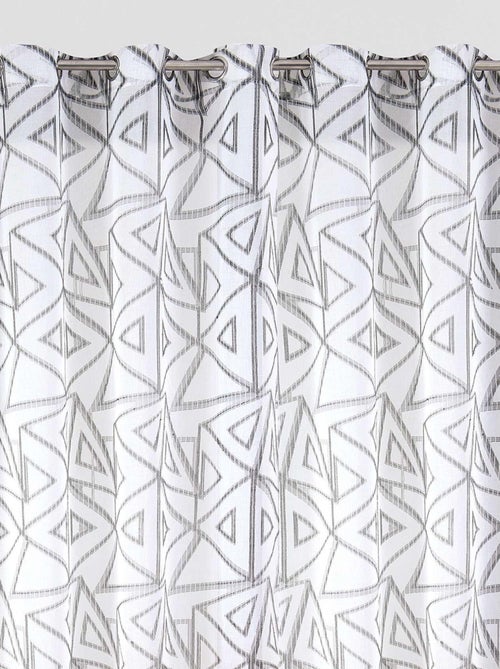 Paire de voilages aux motifs triangles - Kiabi
