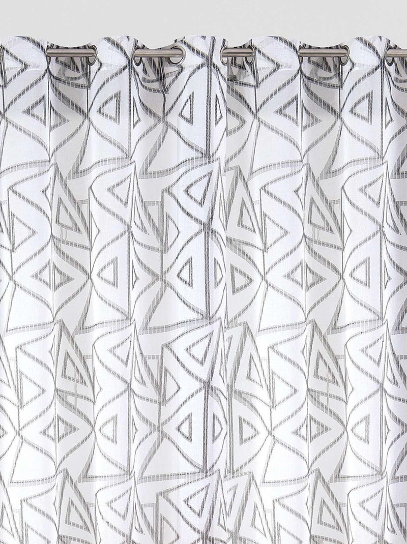 Paire de voilages aux motifs triangles Noir - Kiabi