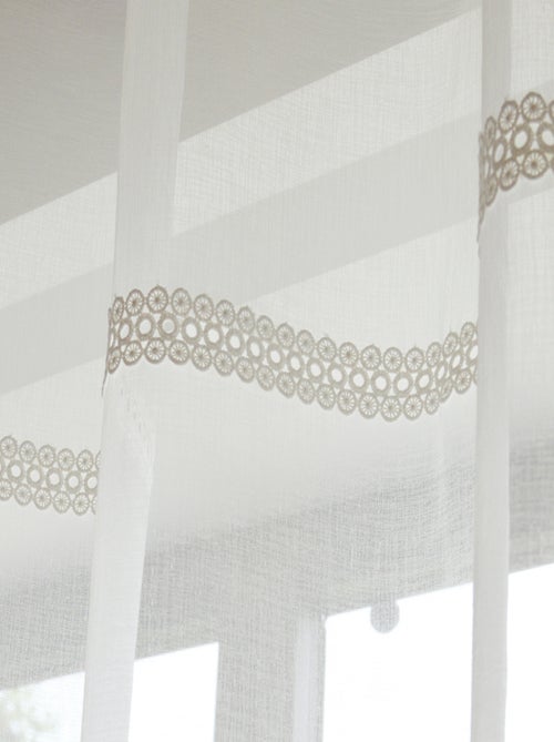 Paire de voilages avec ruban macramé - Kiabi