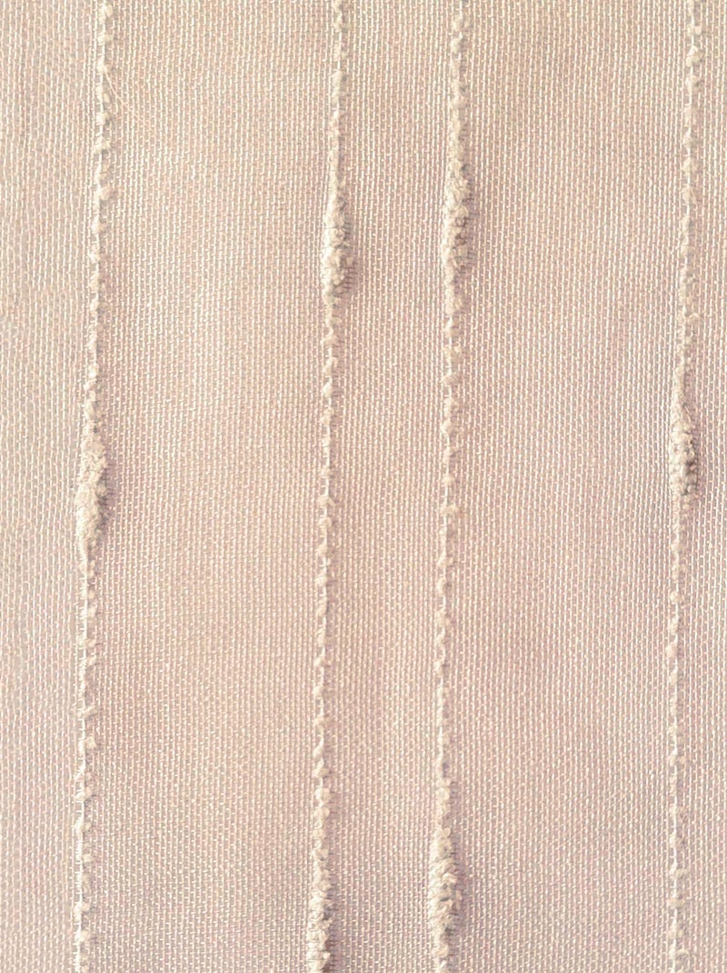 Paire de voilages brodé, vitrage finition passe-tringle. Beige - Kiabi