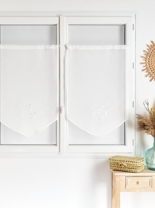 Paire de voilages brodées - Kiabi