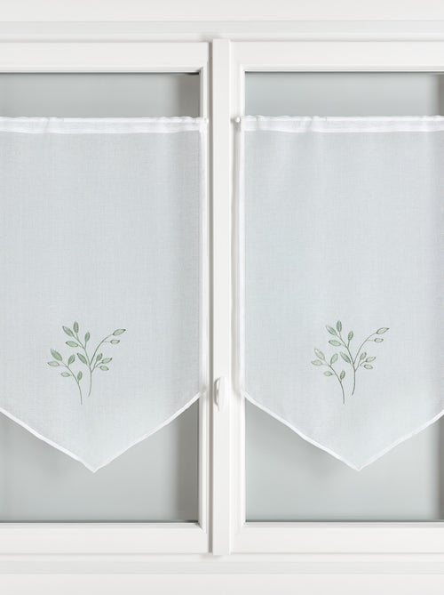 Paire de voilages brodées - Kiabi