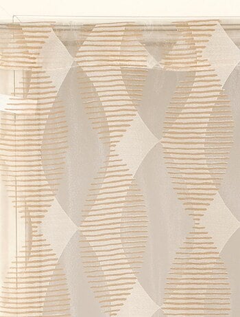 Paire de Voilages Dévoré, finition passe-tringle, vitrages.