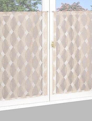 Paire de Voilages Dévoré, finition passe-tringle, vitrages.