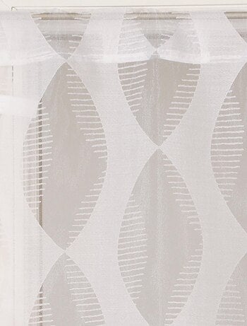 Paire de Voilages Dévoré, finition passe-tringle, vitrages.