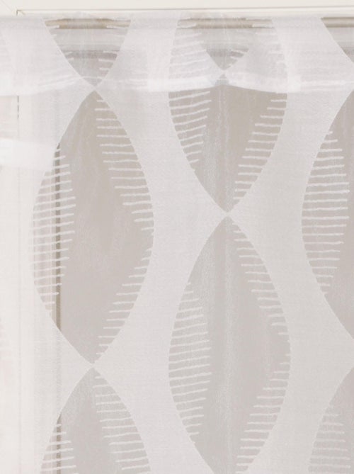 Paire de Voilages Dévoré, finition passe-tringle, vitrages. - Kiabi