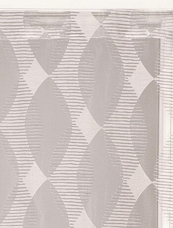 Paire de Voilages Dévoré, finition passe-tringle, vitrages.