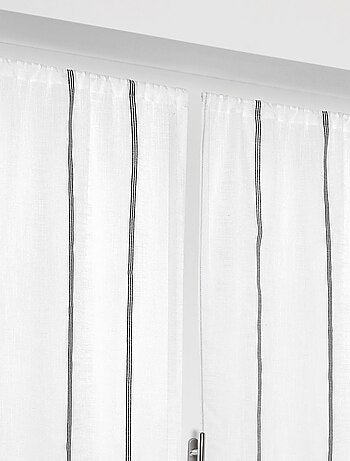 Paire de voilages droits à rayures