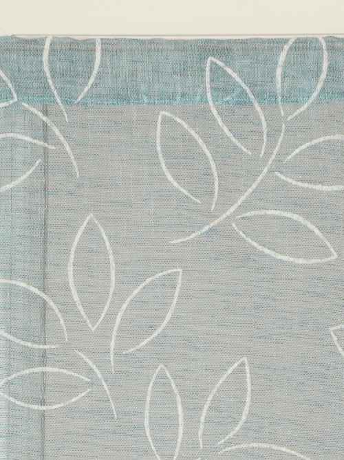 Paire de Voilages Effet Lin Imprimé Gomme, finition passe-tringle, vitrages. - Kiabi