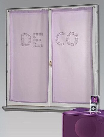 Paire de voilages étamine avec strass 'DECO'