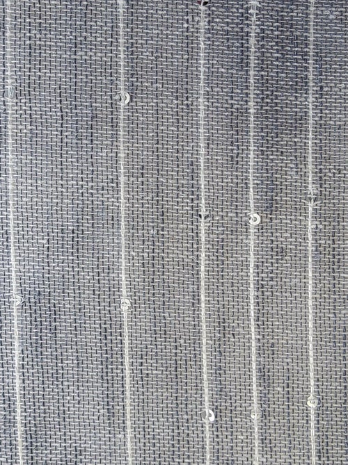 Paire de voilages étamine fil "sequins", vitrage finition passe-tringle. - Kiabi