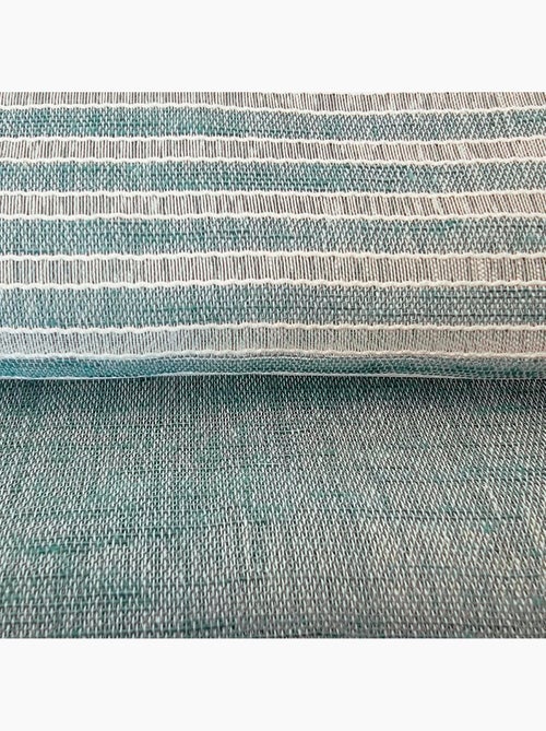 Paire de voilages étamine rayée dans le haut, vitrage finition passe-tringle. - Kiabi