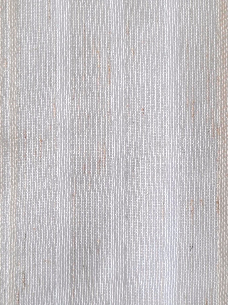 Paire de voilages étamine rayée, vitrage finition passe-tringle. Beige - Kiabi