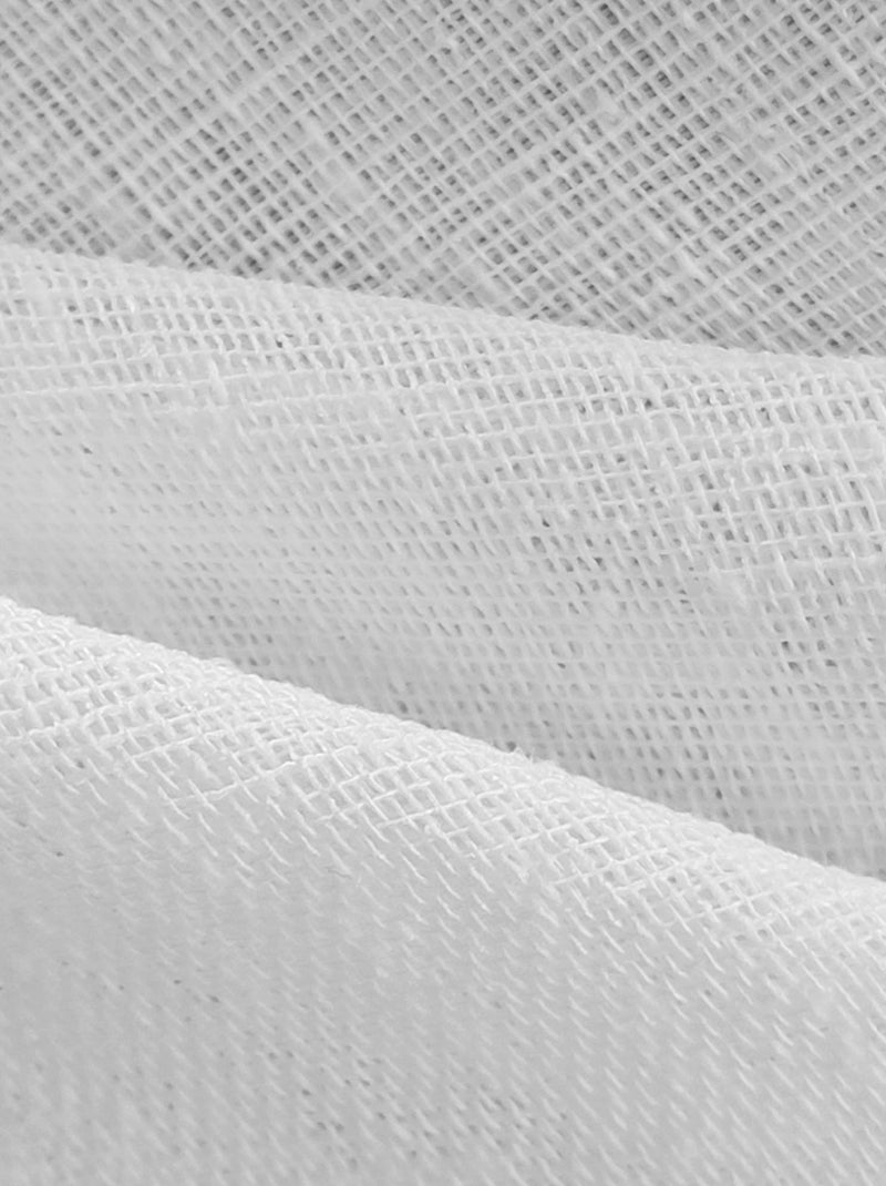 Paire de voilages étamine unie, vitrage finition œillets métal. Blanc - Kiabi