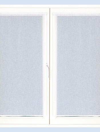 Paire de voilages étamine unie, vitrage finition passe-tringle.