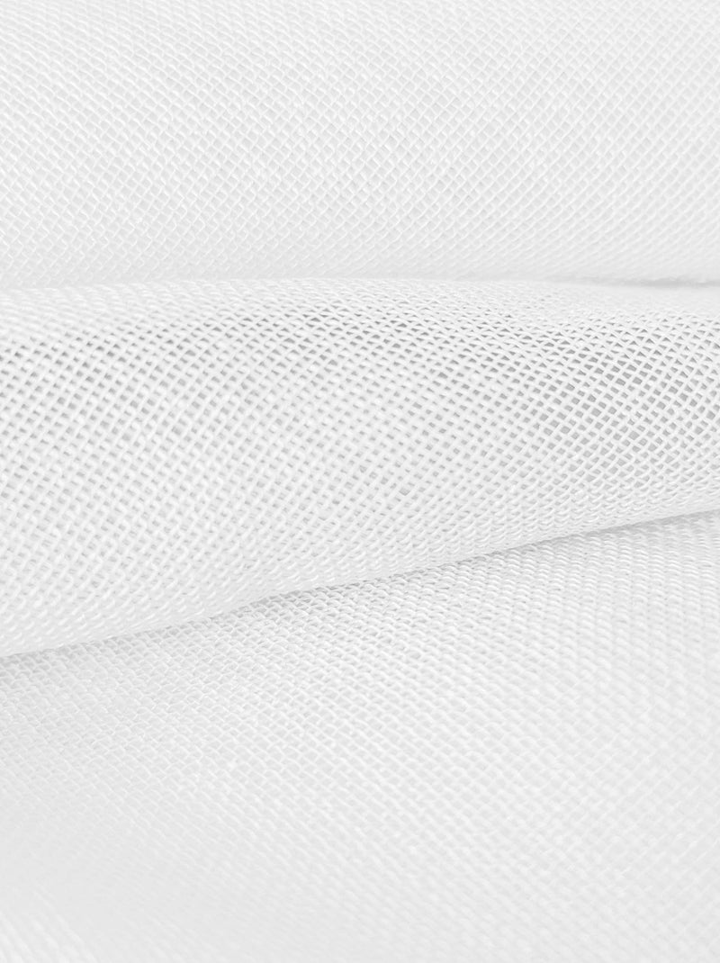 Paire de voilages étamine unie, vitrage finition passe-tringle. Blanc - Kiabi
