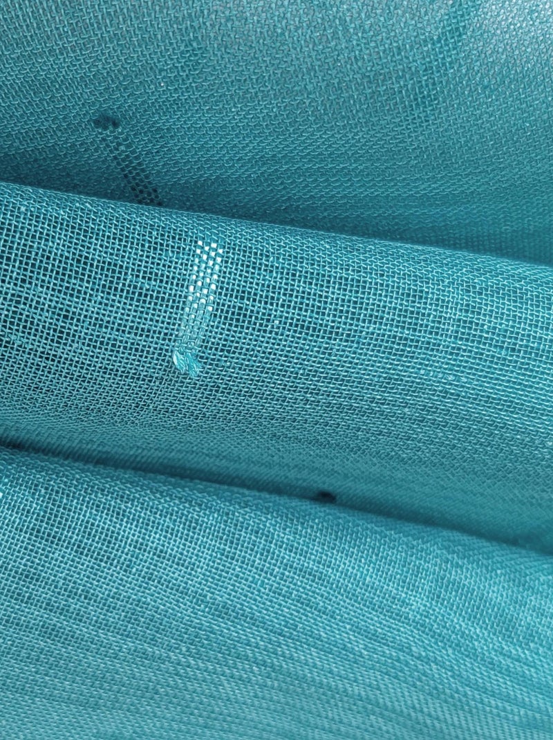 Paire de voilages étamine unie, vitrage finition pattes. Bleu canard - Kiabi