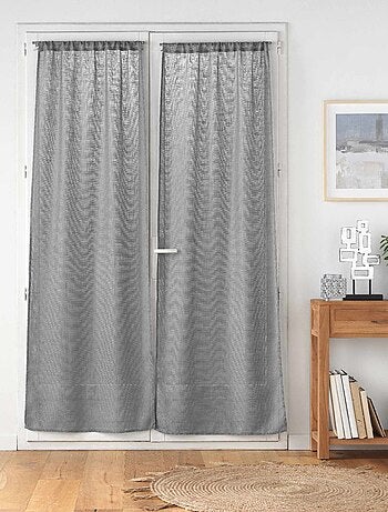 Paire de Voilages Haltona Blanc - Effet Lin Tissé