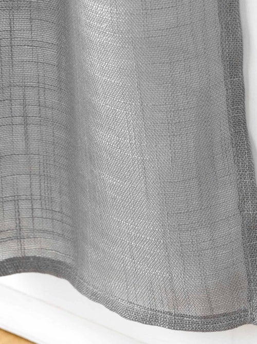 Paire de Voilages Haltona Blanc  - Effet Lin Tissé - Kiabi