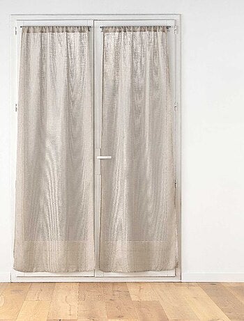 Paire de Voilages Haltona Blanc - Effet Lin Tissé