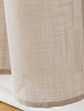 Paire de Voilages Haltona Blanc - Effet Lin Tissé